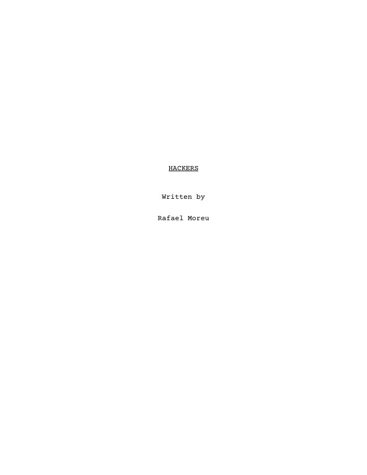 Hackers screenplay first page