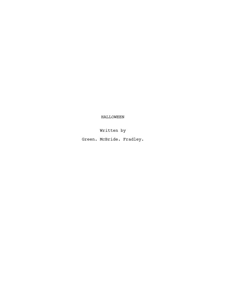 Halloween screenplay first page