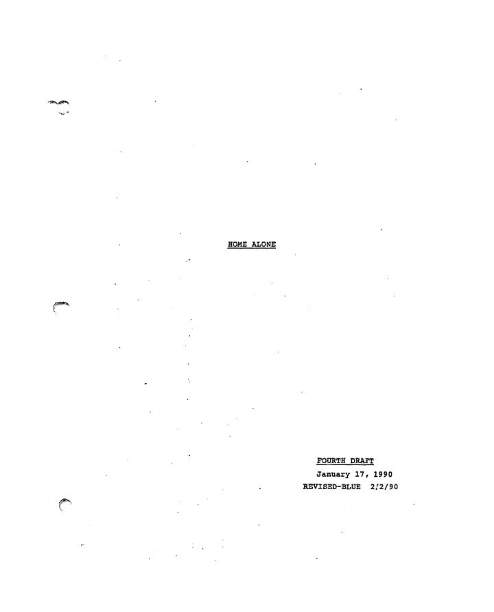 Home Alone screenplay first page