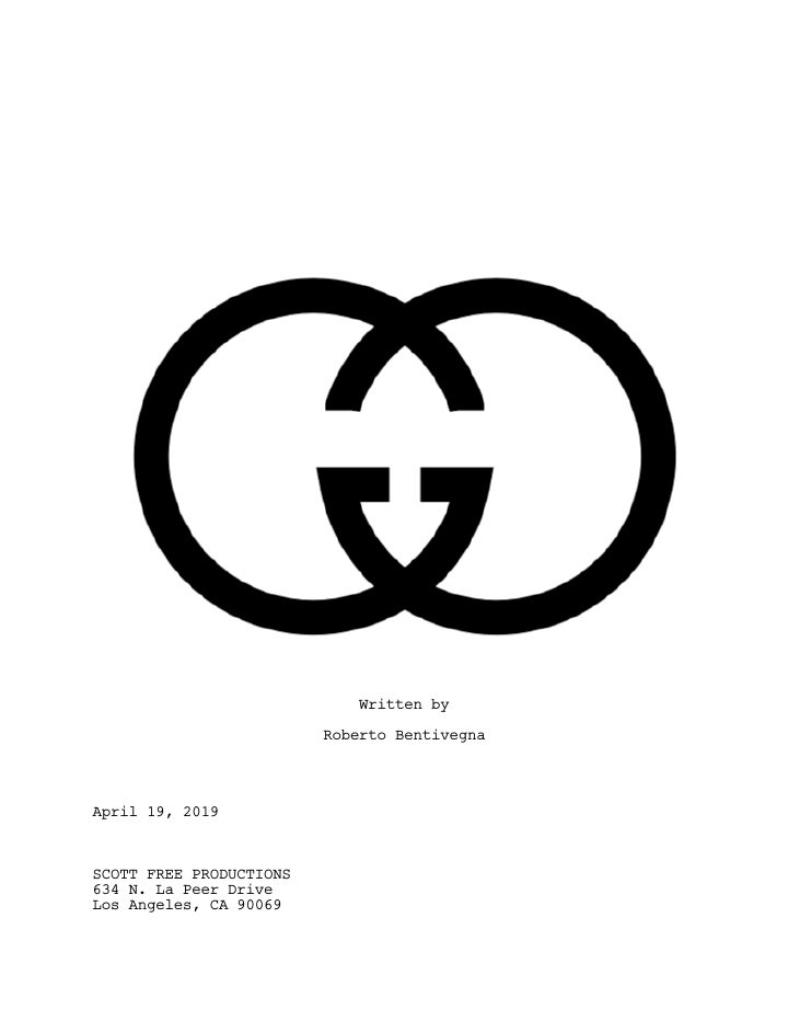 House of Gucci screenplay first page