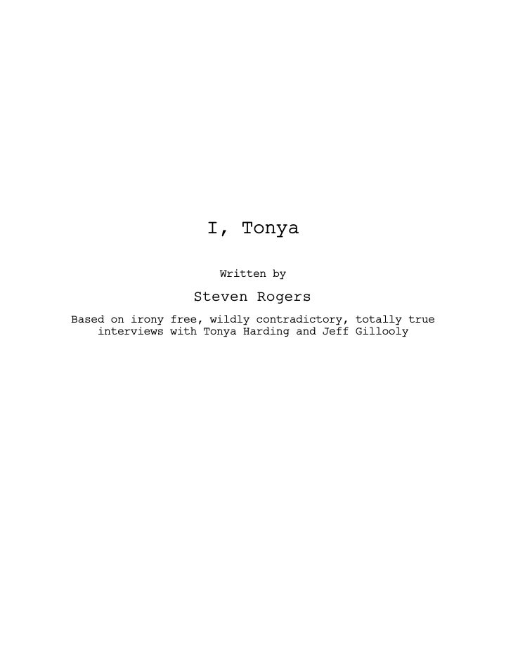 I, Tonya screenplay first page