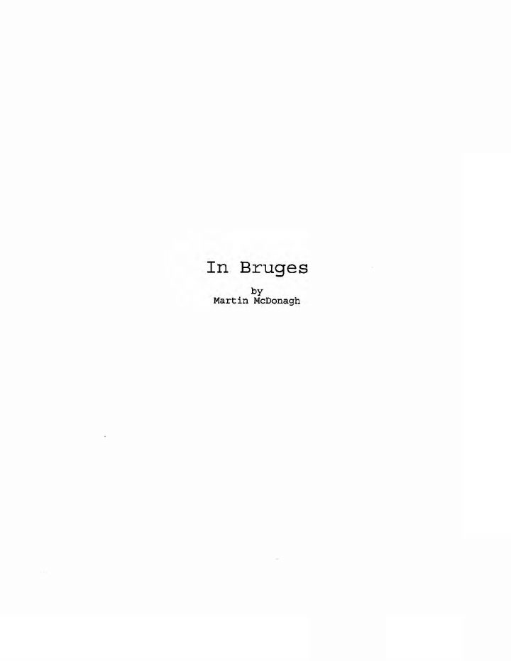 In Bruges screenplay first page