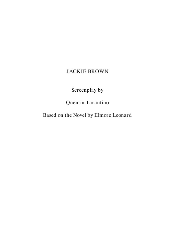 Jackie Brown screenplay first page
