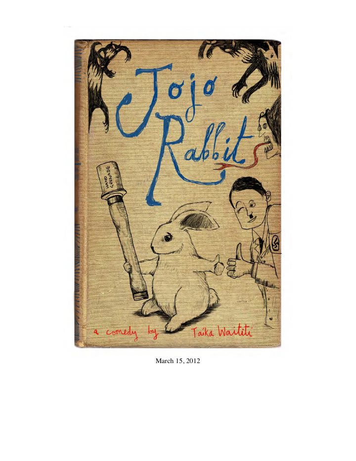Jojo Rabbit screenplay first page