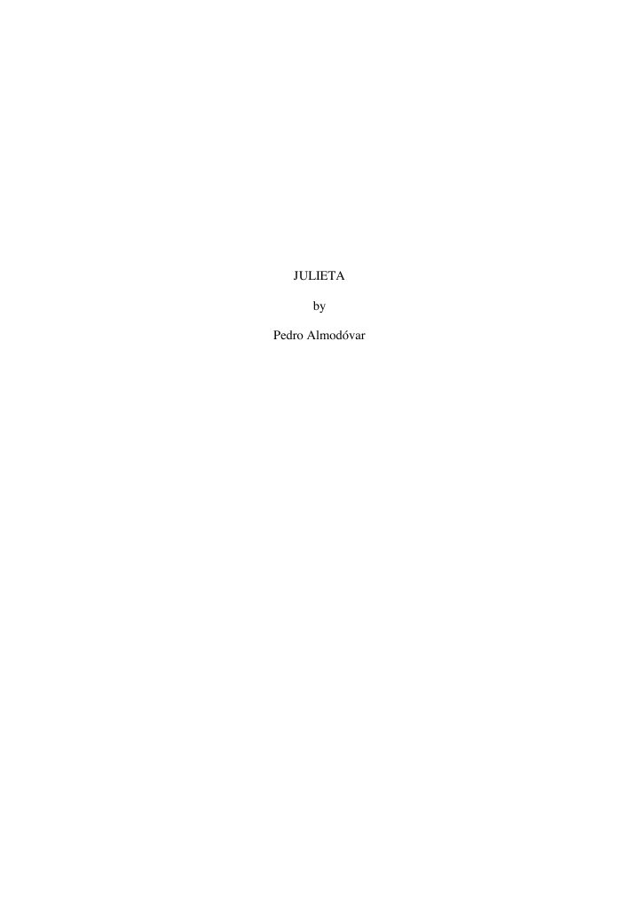 Julieta screenplay first page
