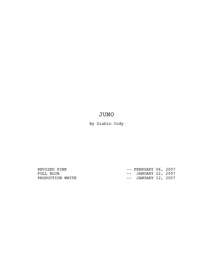 Juno screenplay first page