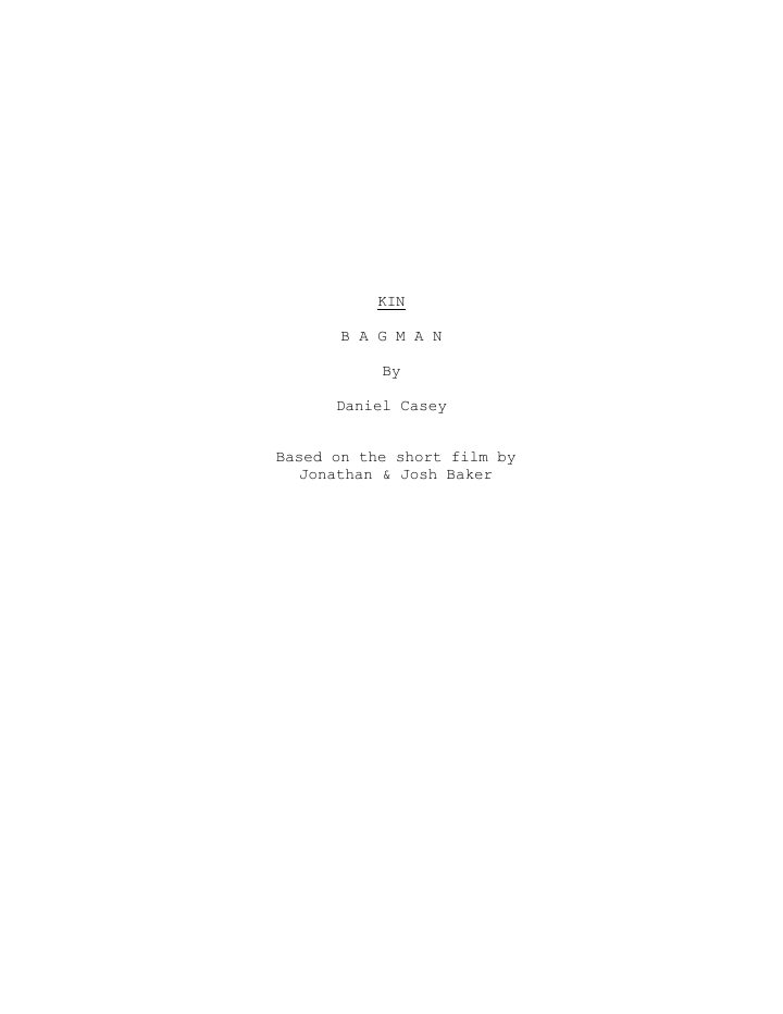 Kin screenplay first page