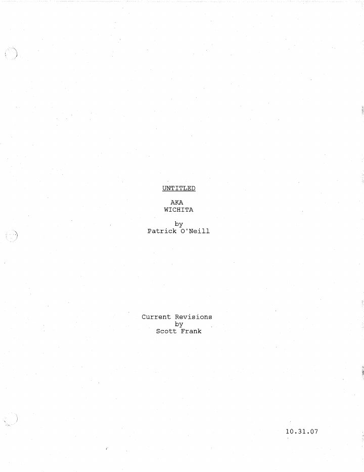 Knight and Day screenplay first page