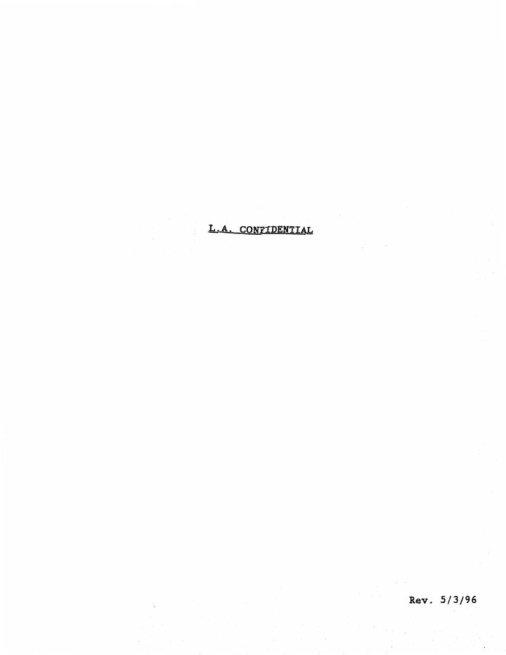 L.A. Confidential screenplay first page