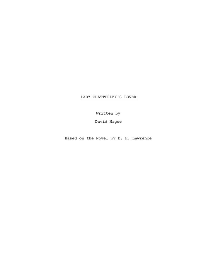 Lady Chatterley's Lover screenplay first page