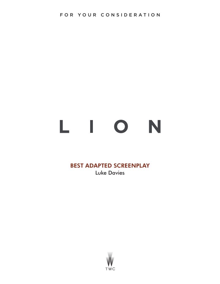 Lion screenplay first page