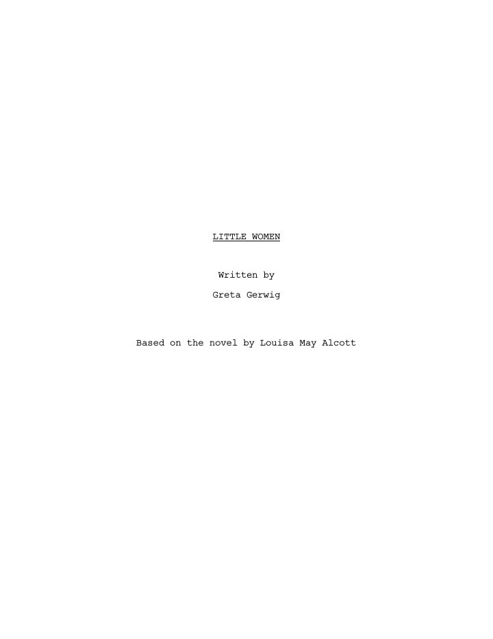 Little Women screenplay first page