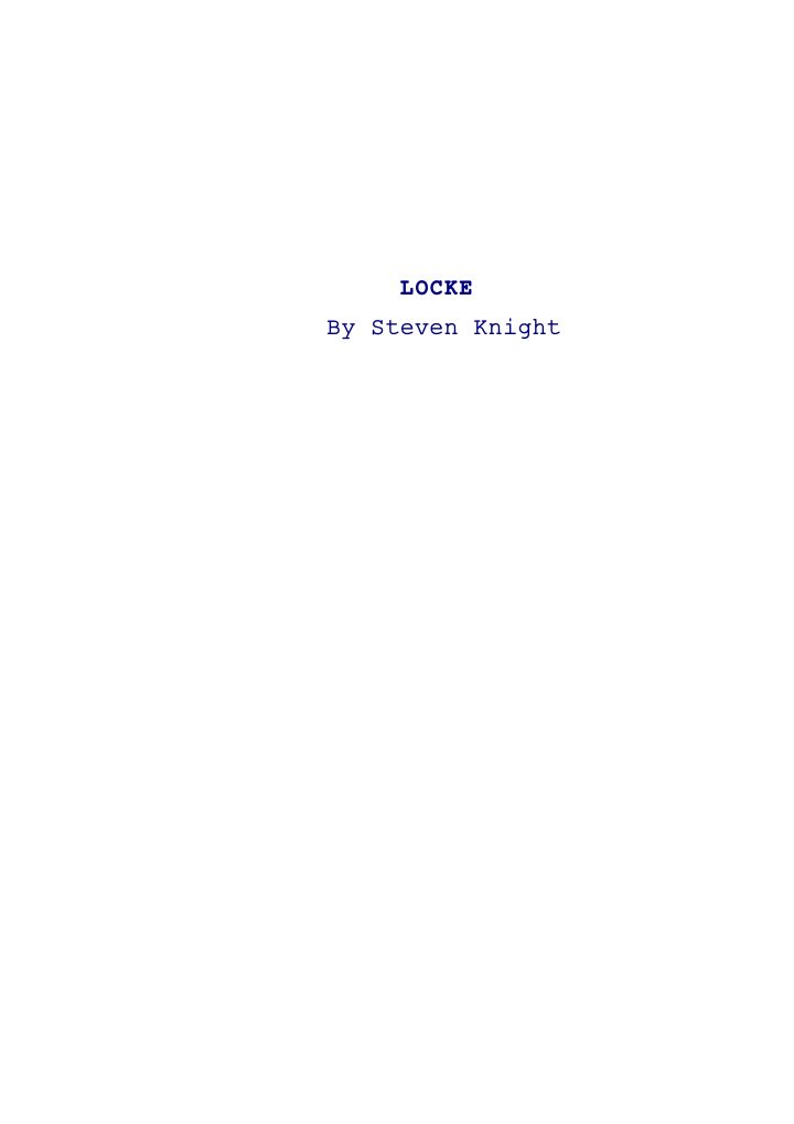 Locke screenplay first page