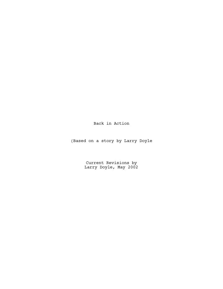 Looney Tunes: Back in Action screenplay first page