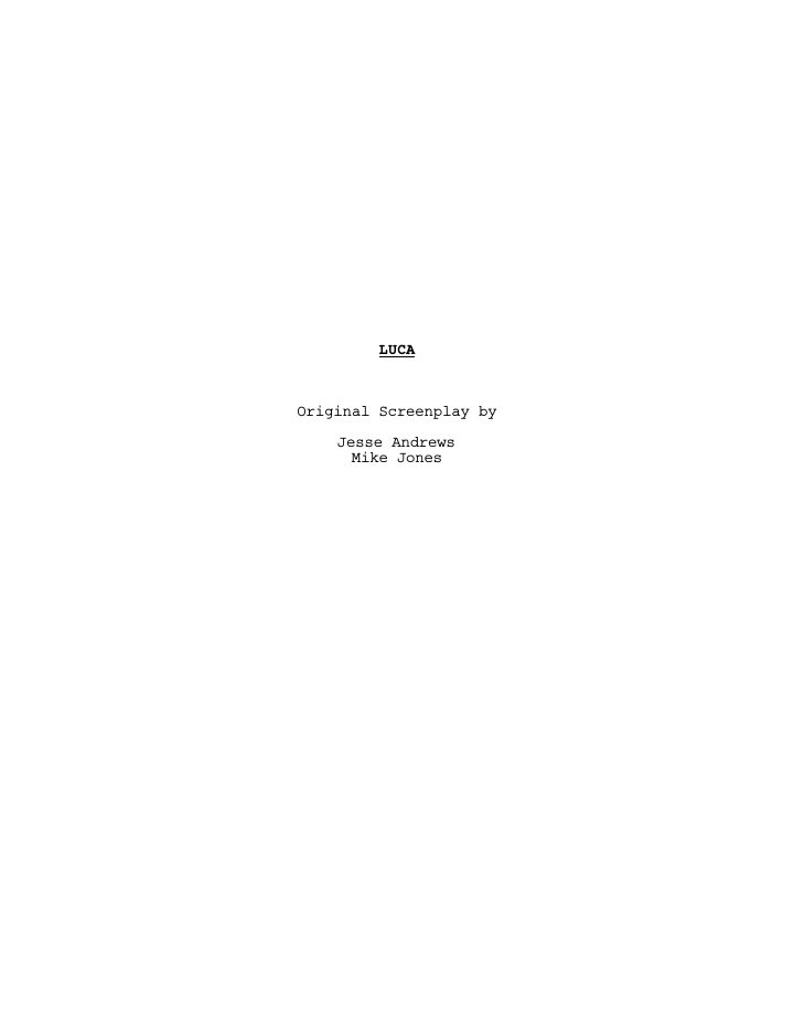 Luca screenplay first page