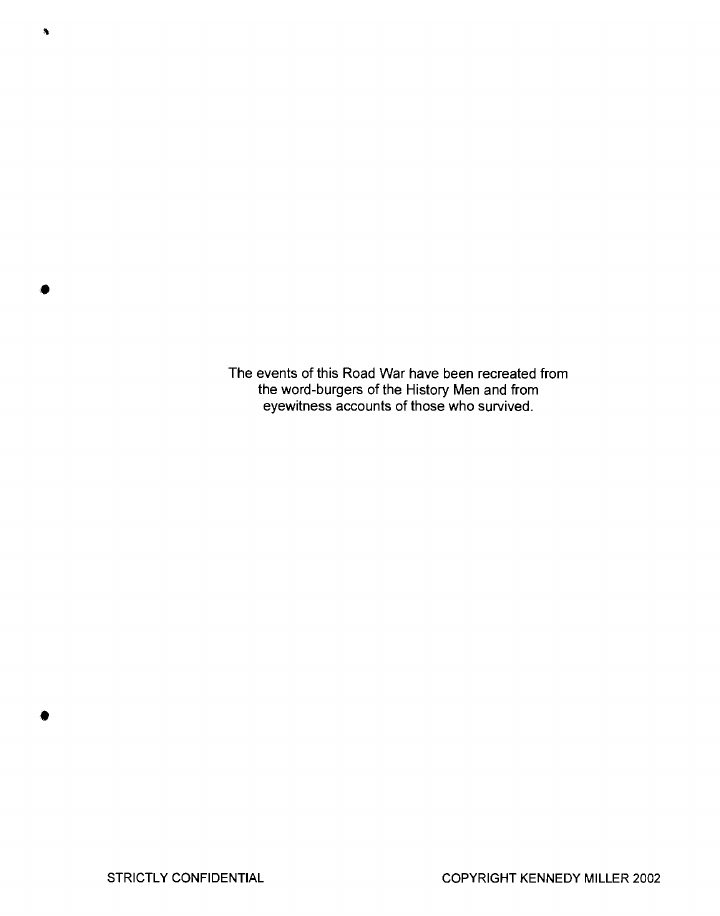 Mad Max: Fury Road screenplay first page