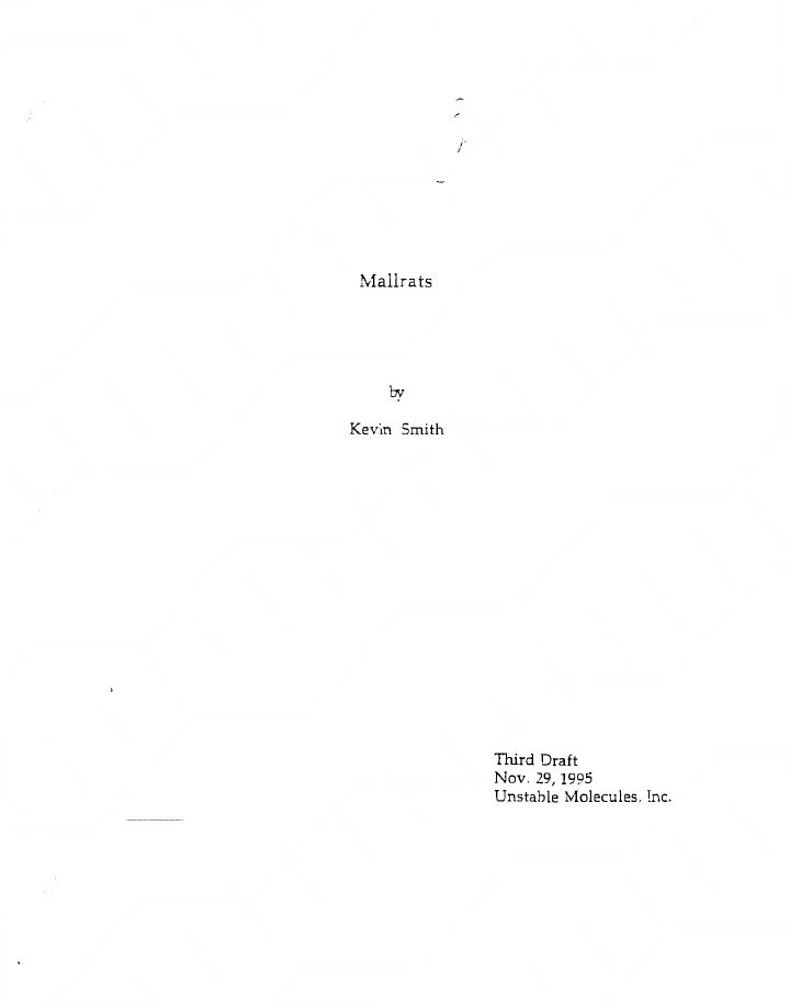 Mallrats screenplay first page