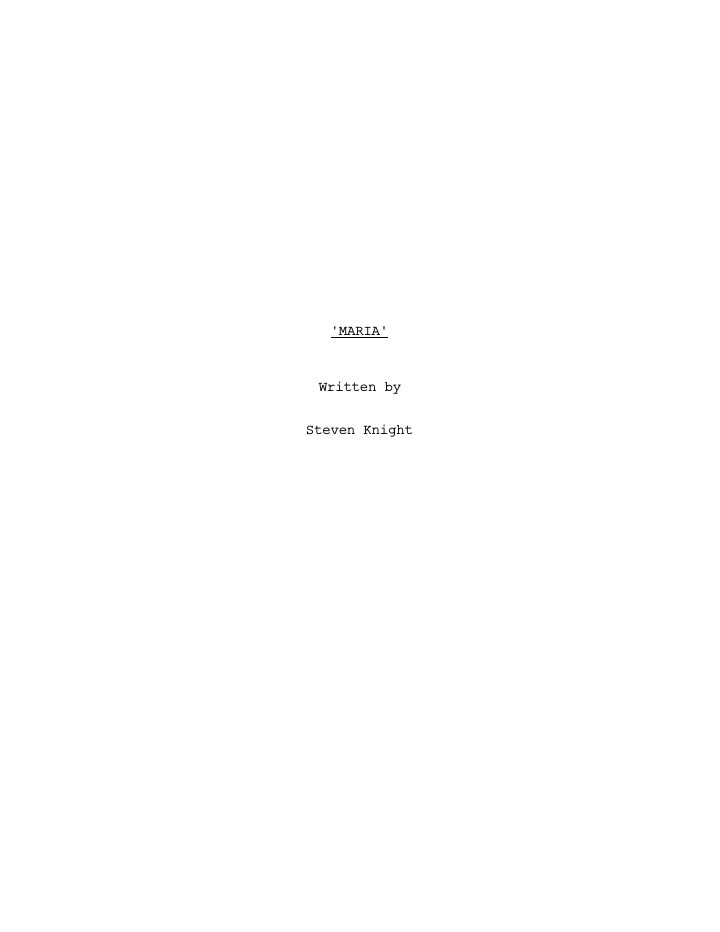 Maria screenplay first page