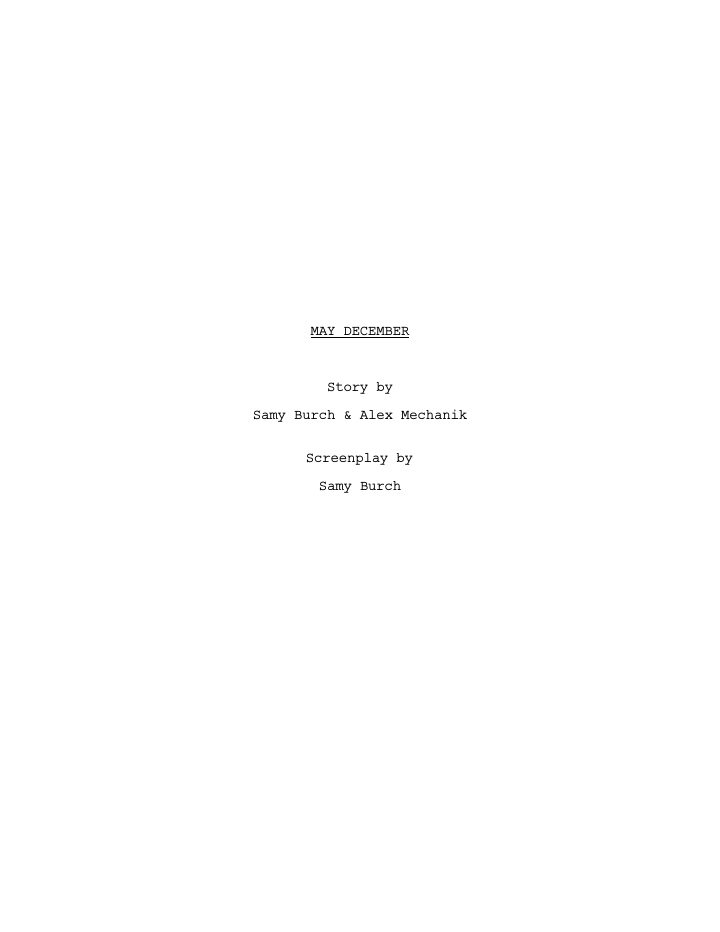 May December screenplay first page