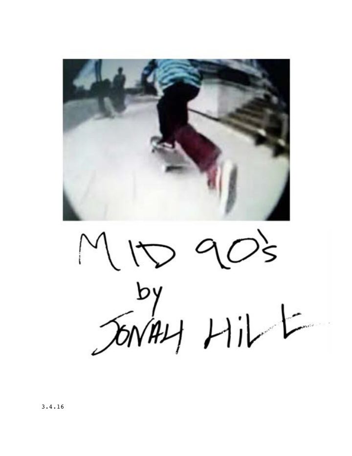 Mid90s screenplay first page