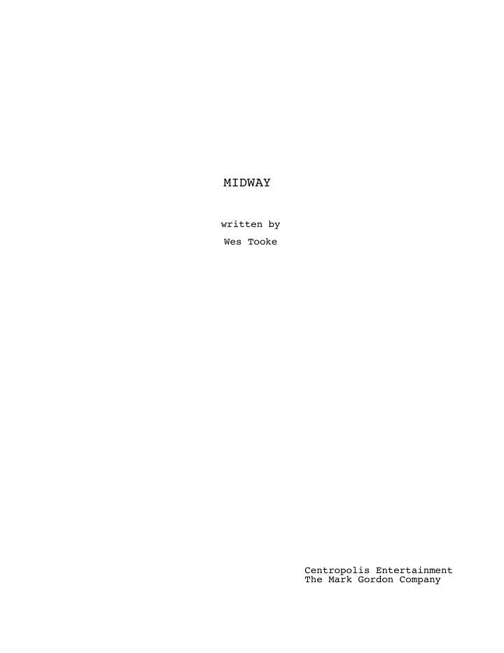Midway screenplay first page