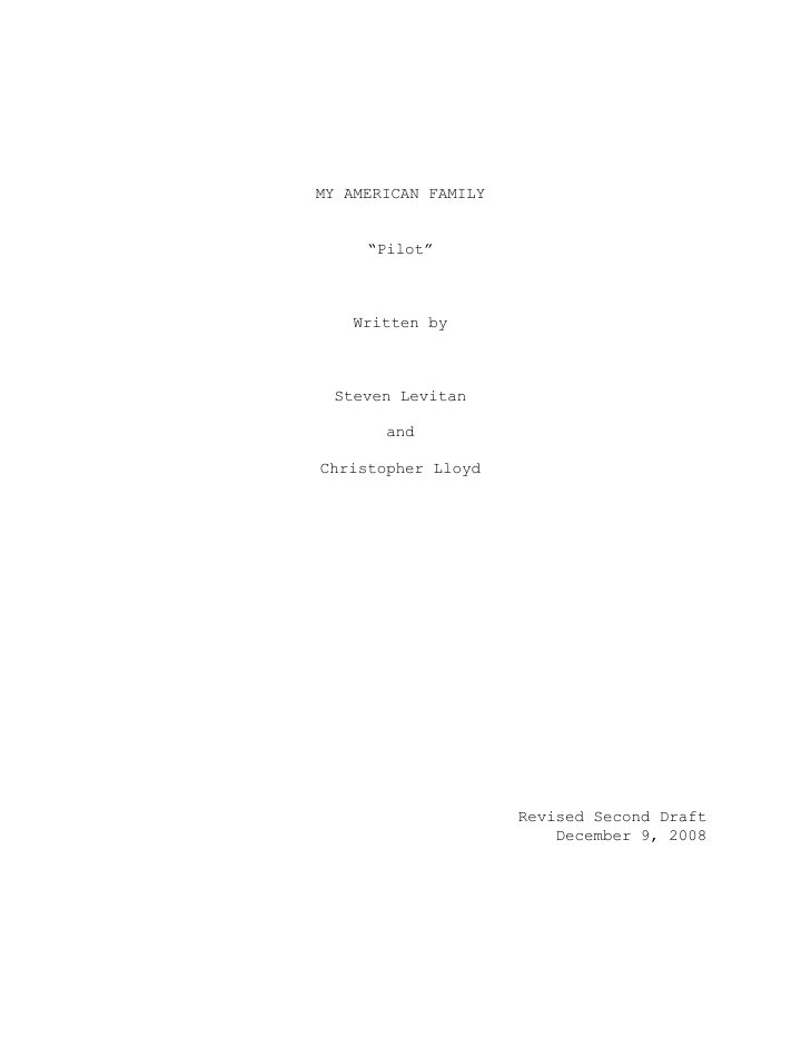 Modern Family: 101: Pilot screenplay first page
