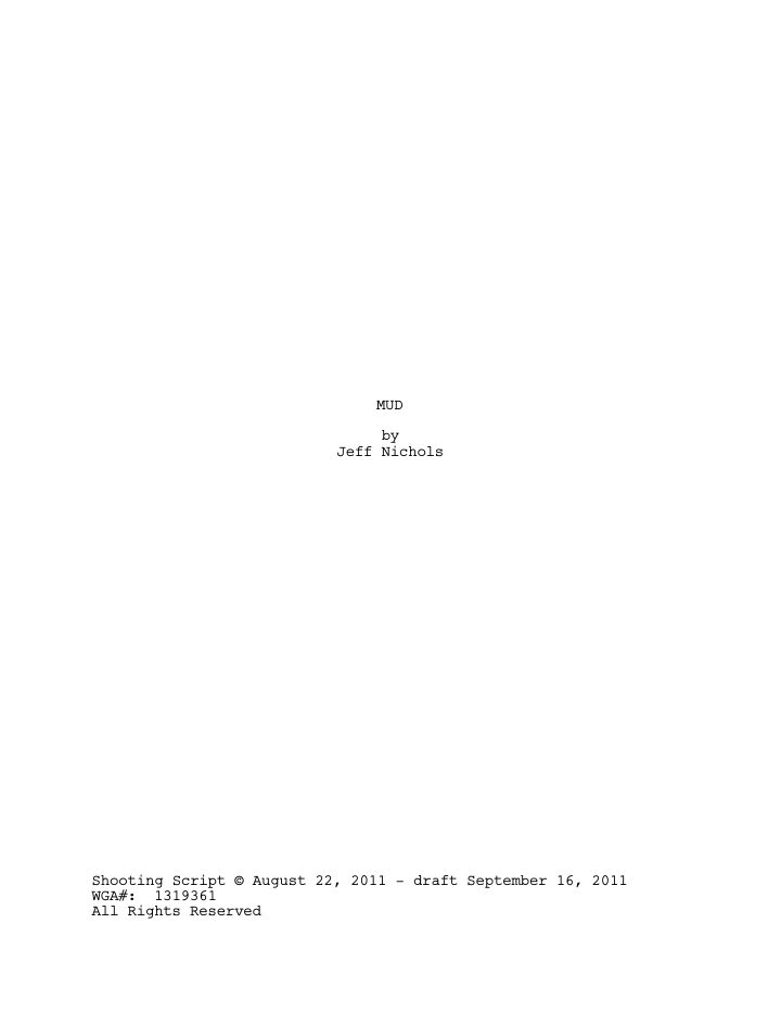 Mud screenplay first page