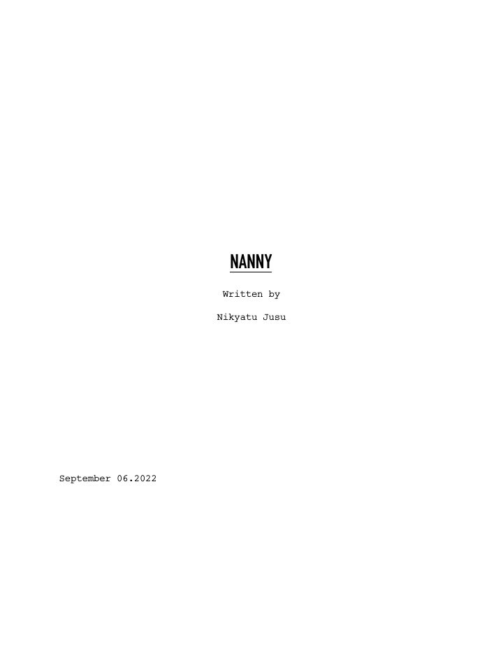 Nanny screenplay first page