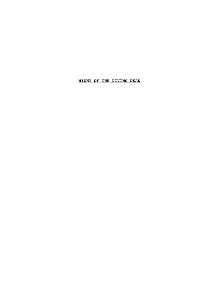 Night of the Living Dead screenplay first page