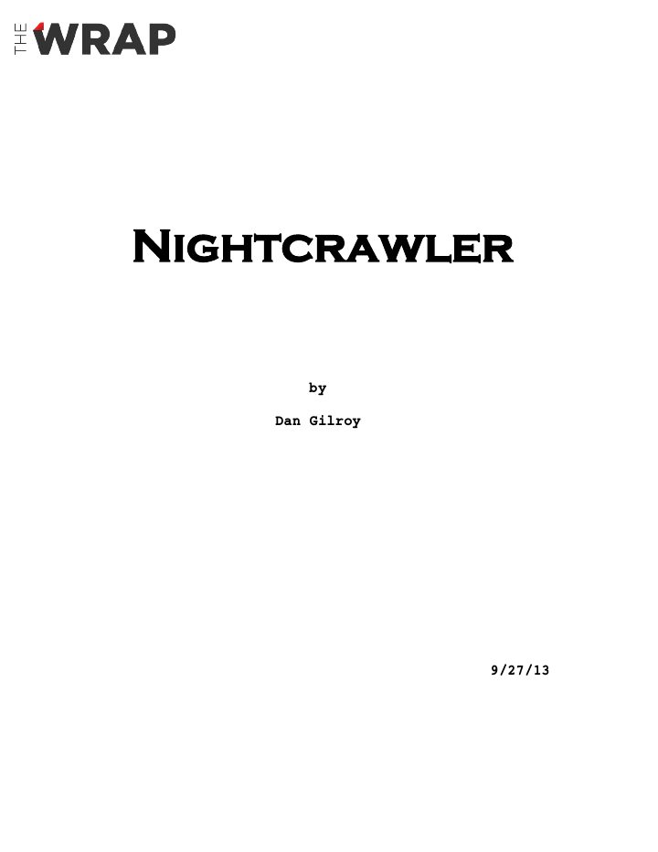 Nightcrawler screenplay first page