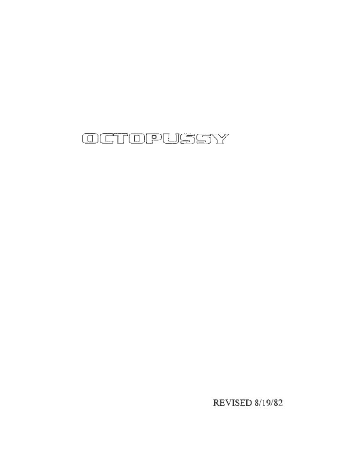 Octopussy screenplay first page