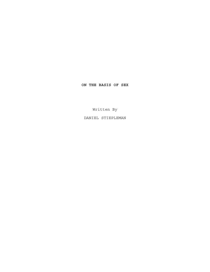 On the Basis of Sex screenplay first page