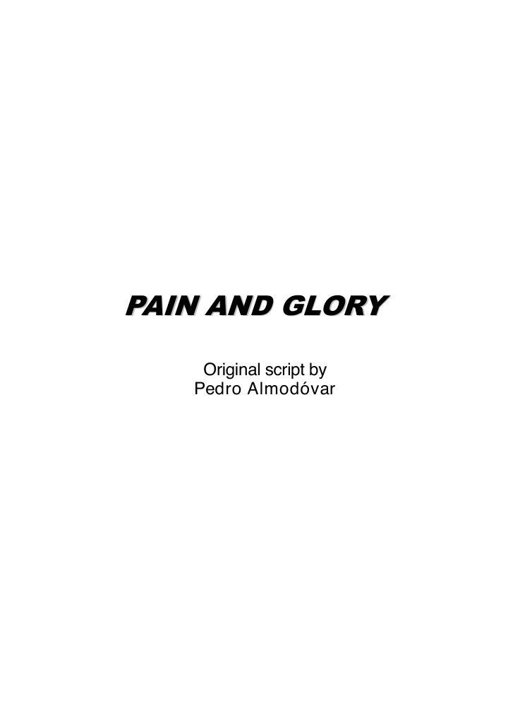 Pain and Glory screenplay first page
