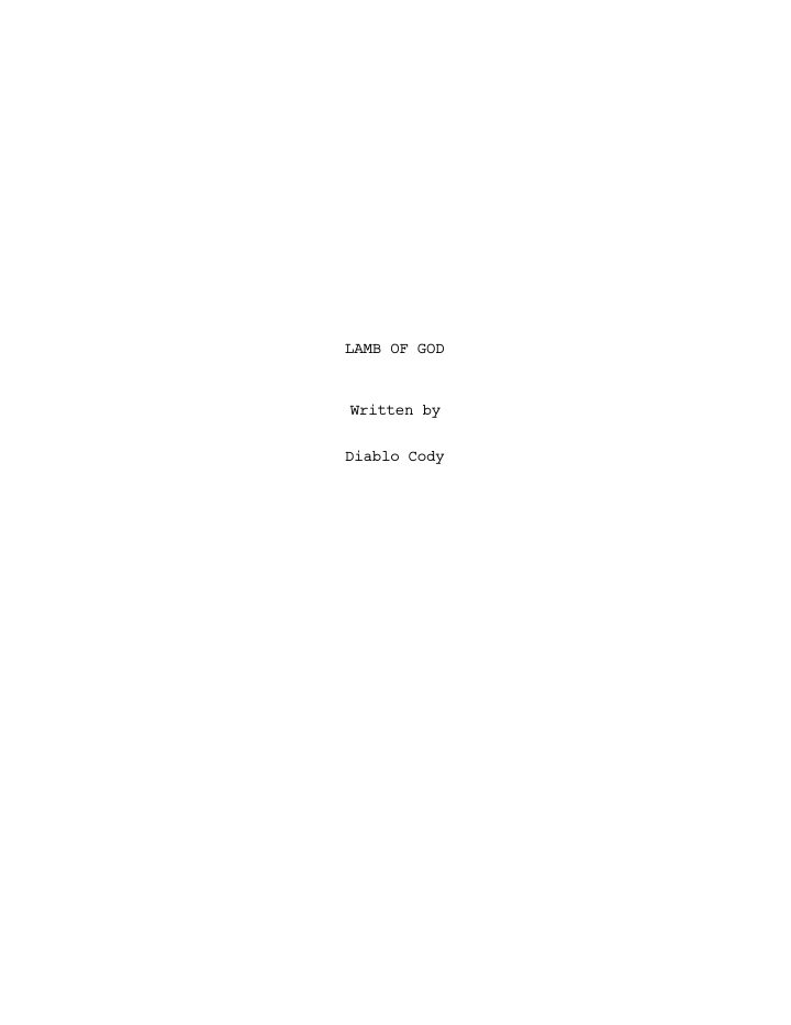 Paradise screenplay first page