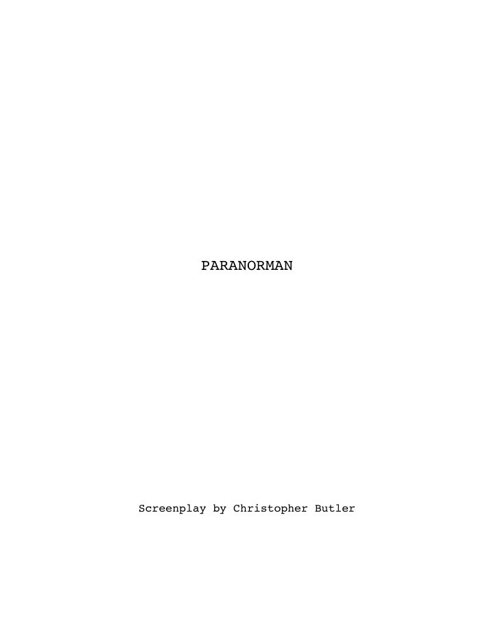 ParaNorman screenplay first page