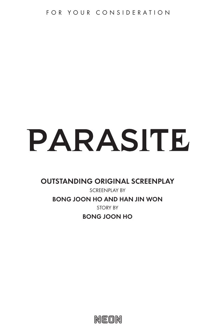 Parasite screenplay first page