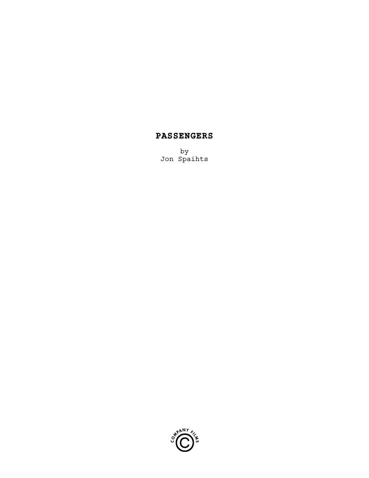 Passengers screenplay first page