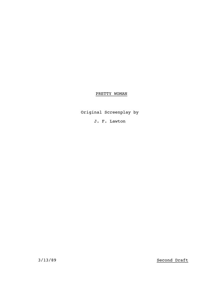 Pretty Woman screenplay first page