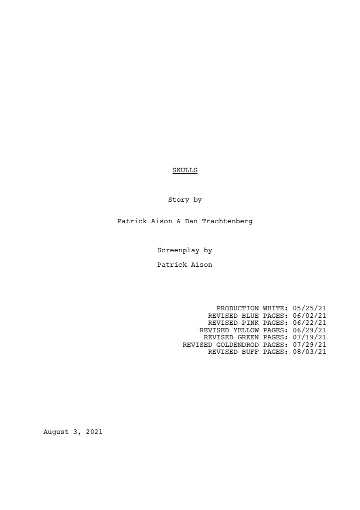 Prey screenplay first page