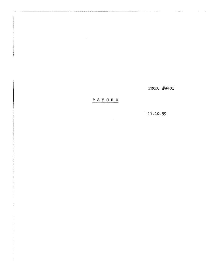Psycho (1960) screenplay PDF first page