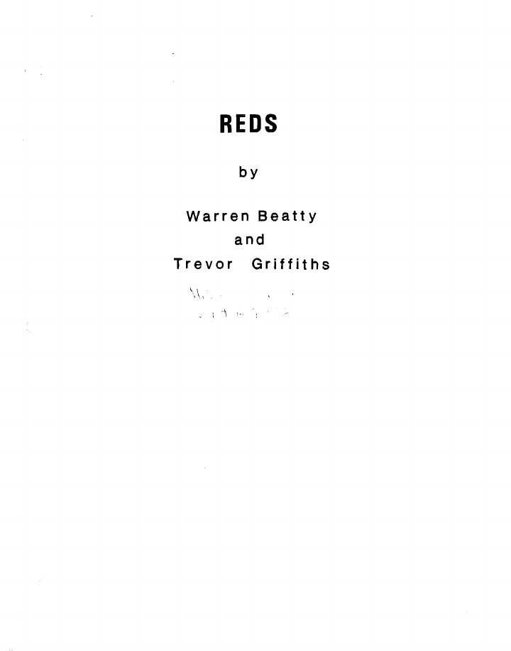 Reds screenplay first page
