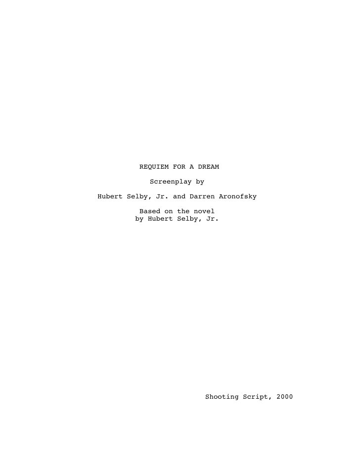Requiem for a Dream screenplay first page