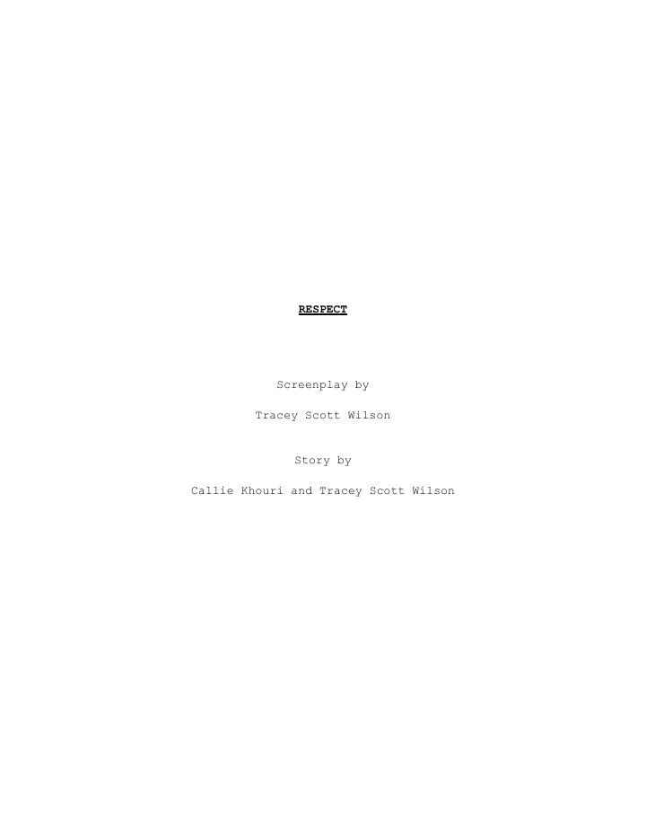 Respect screenplay first page