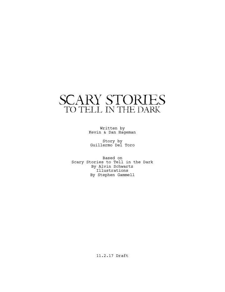 Scary Stories to Tell in the Dark screenplay first page