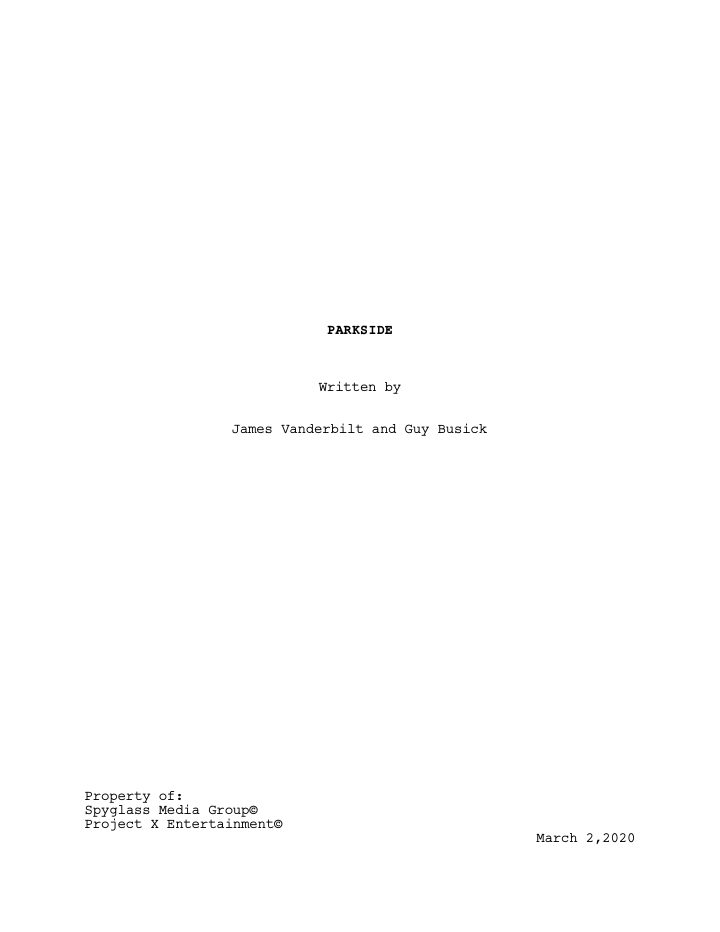 Scream screenplay first page