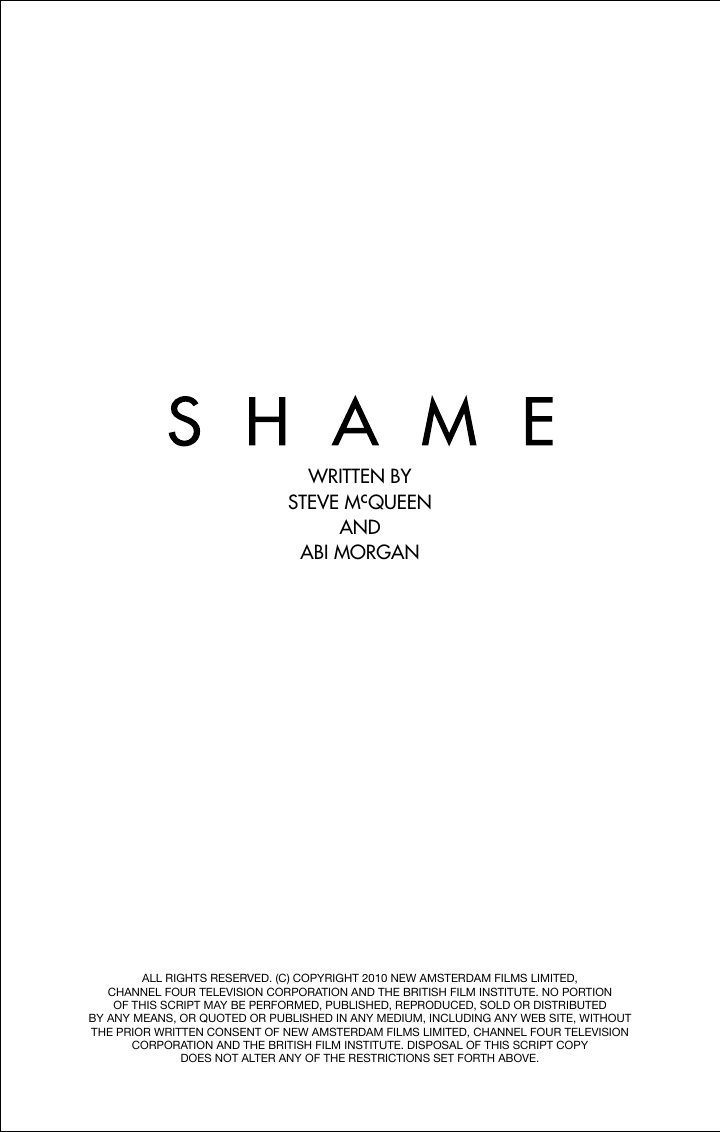 Shame screenplay first page