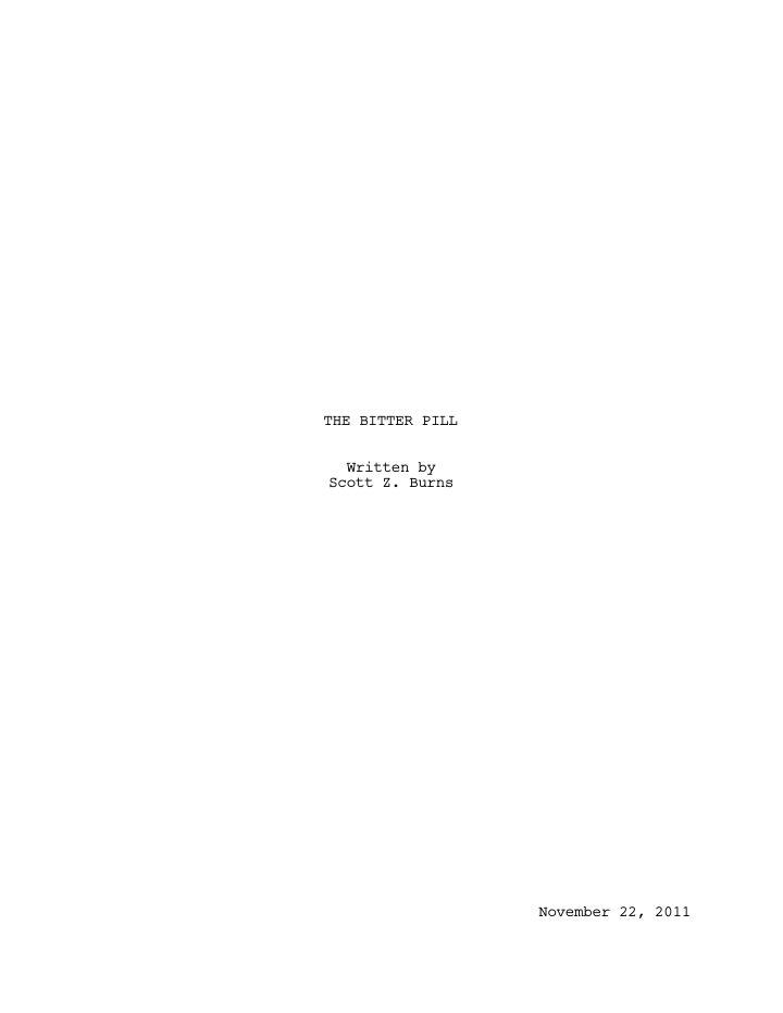 Side Effects screenplay first page