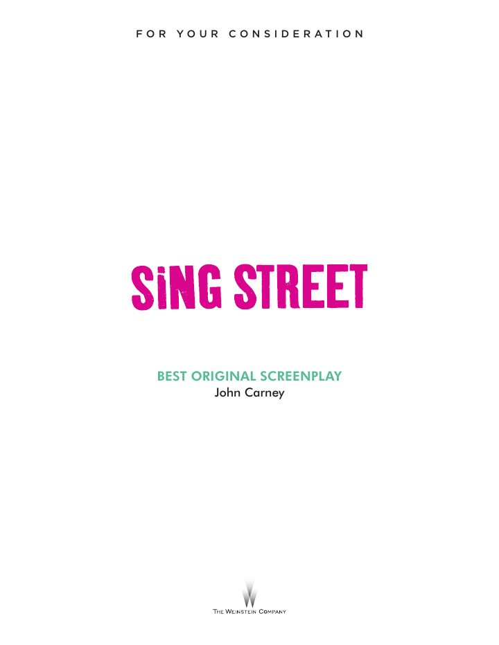 Sing Street screenplay first page