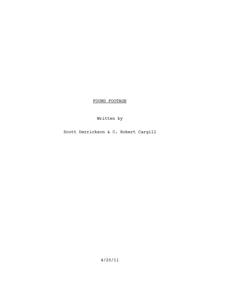 Sinister screenplay first page