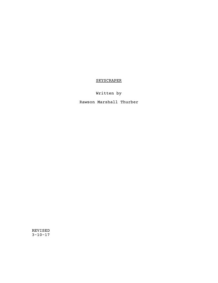 Skyscraper screenplay first page